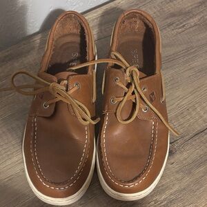 Sperry Tan Leather Boat Shoes
